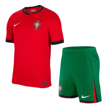 Portugal Home Soccer Jersey Kit(Jersey+Shorts) Euro 2024 - soccerdeal