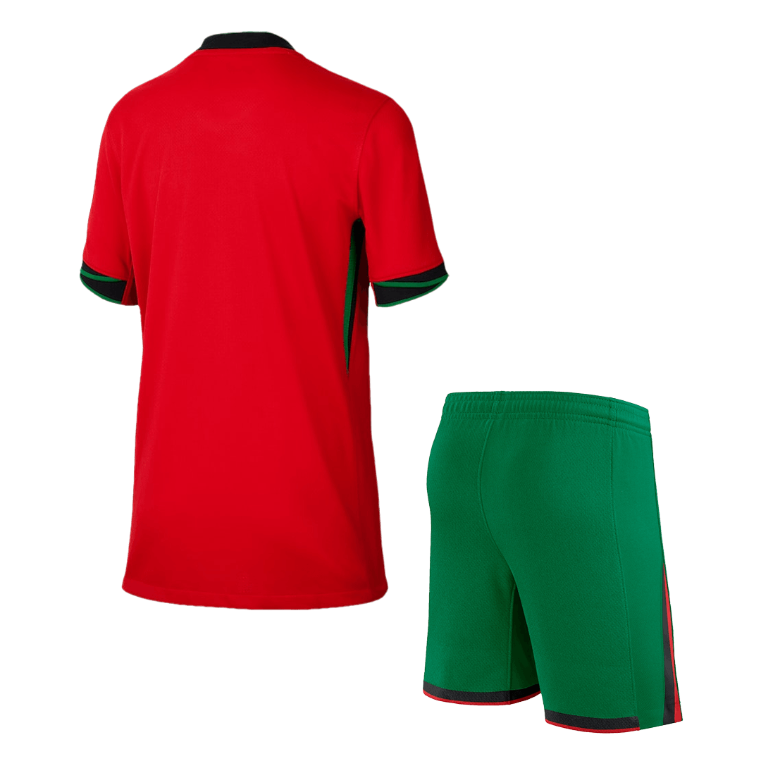 Kid's Portugal Home Soccer Jersey Kit(Jersey+Shorts) Euro - Soccerdeal