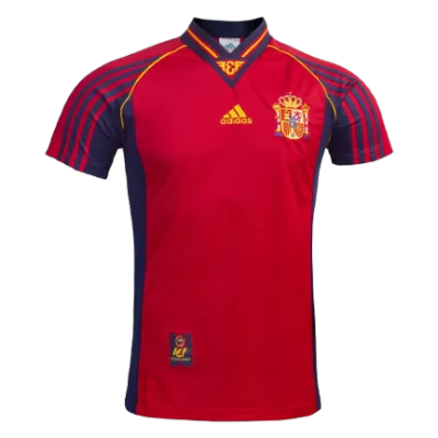 Retro 1998 Spain Home Soccer Jersey - Soccerdeal