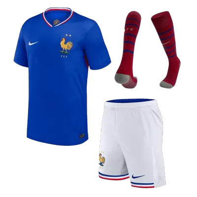 France Home Soccer Jersey Kit(Jersey+Shorts+Socks) Euro 2024 - Soccerdeal