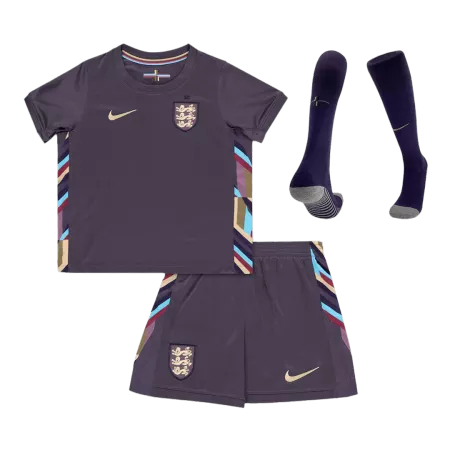 Kid's England Away Soccer Jersey Kit(Jersey+Shorts+Socks) Euro 2024 - soccerdeal
