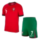 RONALDO #7 Portugal Home Soccer Jersey Kit(Jersey+Shorts) Euro 2024 - soccerdeal
