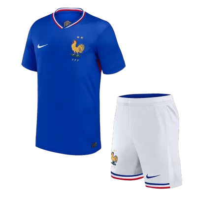 Kid's France Home Soccer Jersey Kit(Jersey+Shorts) Euro 2024 - Soccerdeal