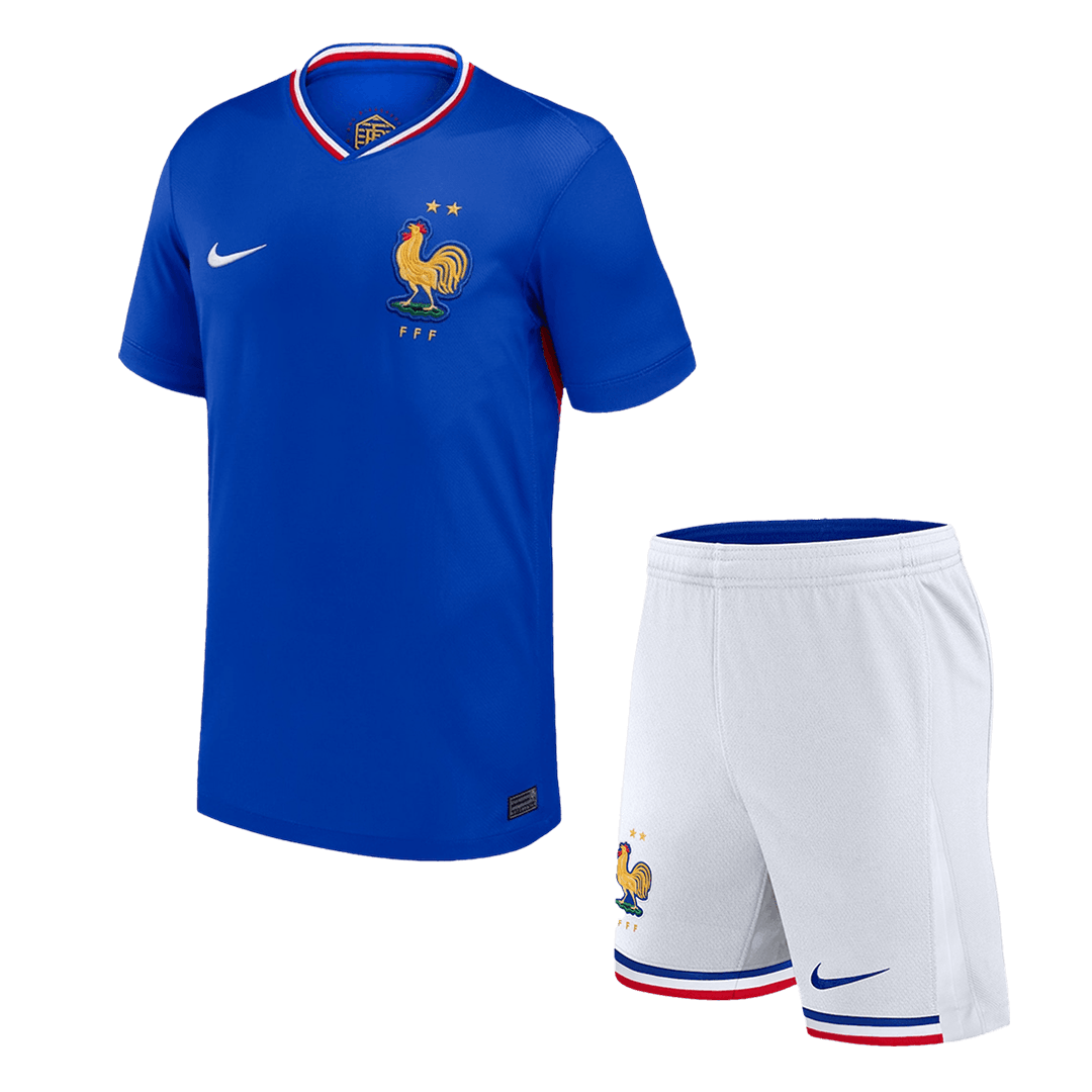 Kid's France Home Soccer Jersey Kit(Jersey+Shorts) Euro - Soccerdeal