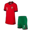 Kid's RONALDO #7 Portugal Home Soccer Jersey Kit(Jersey+Shorts) Euro 2024 - Soccerdeal