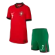 Kid's RONALDO #7 Portugal Home Soccer Jersey Kit(Jersey+Shorts) Euro 2024 - soccerdeal