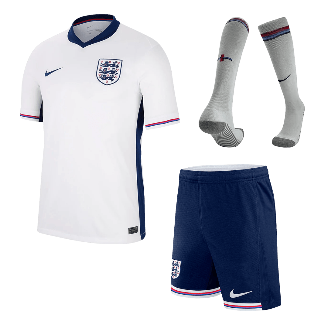 England Home Soccer Jersey Kit(Jersey+Shorts+Socks) Euro - Soccerdeal