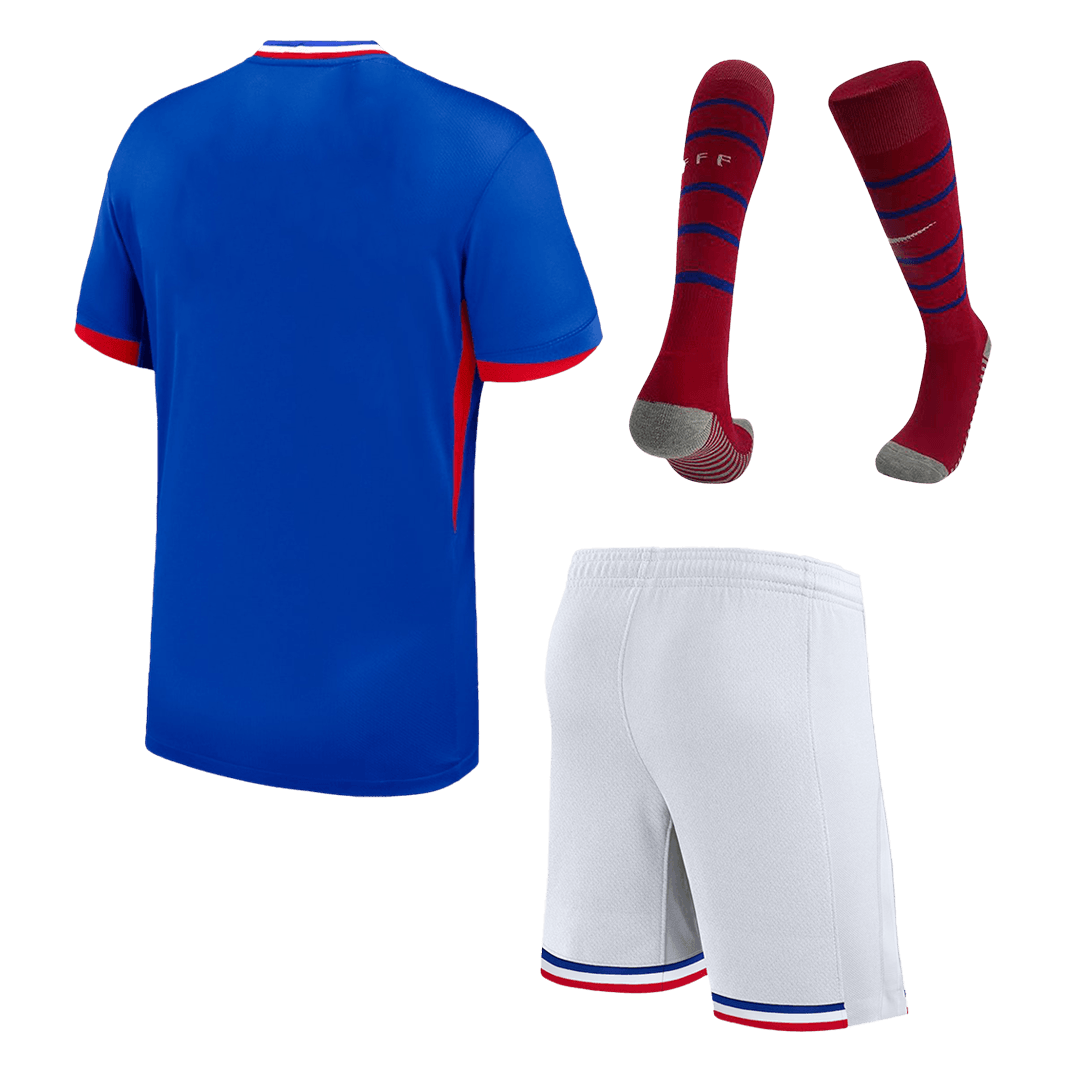 France Home Soccer Jersey Kit(Jersey+Shorts+Socks) Euro - Soccerdeal