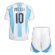 Kid's MESSI #10 Argentina Home Soccer Jersey Kit(Jersey+Shorts) Copa America 2024 - soccerdeal