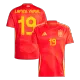 LAMINE YAMAL #19 Spain Home Soccer Jersey Euro 2024 - soccerdeal