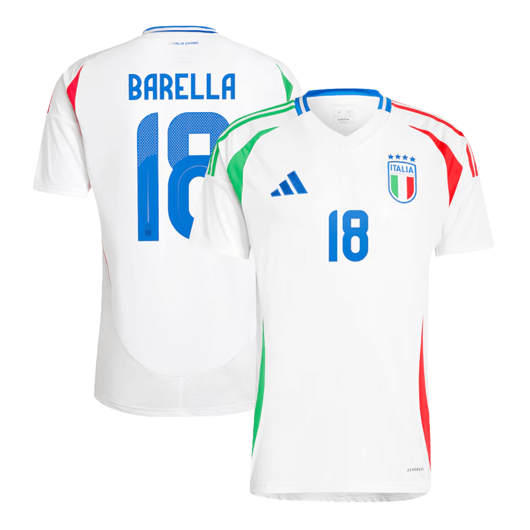BARELLA #18 Italy Away Soccer Jersey Euro - Soccerdeal