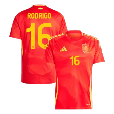 RODRIGO #16 Spain Home Soccer Jersey Euro 2024 - Soccerdeal