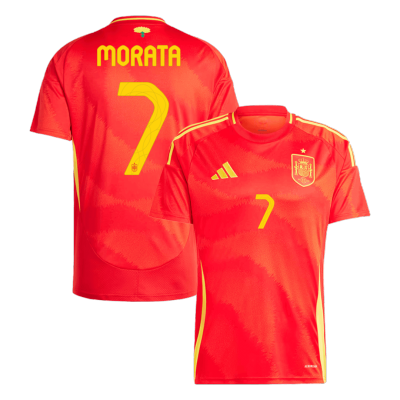 MORATA #7 Spain Home Soccer Jersey Euro 2024 - Soccerdeal