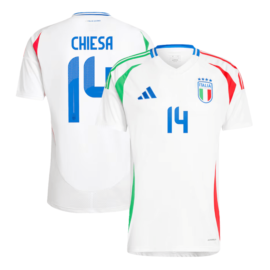 CHIESA #14 Italy Away Soccer Jersey Euro - Soccerdeal