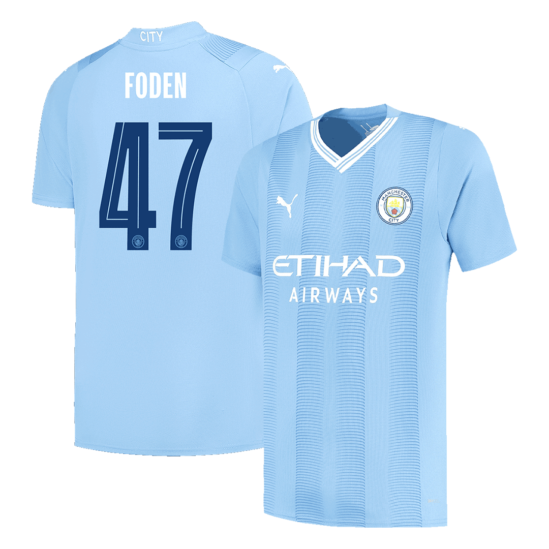 FODEN #47 Manchester City Home Soccer Jersey 2023/24 - Soccerdeal