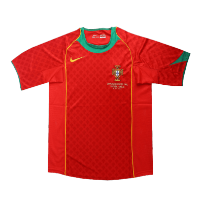 Retro 2004 Portugal Home Soccer Jersey -Euro Final - Soccerdeal