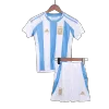 Kid's Argentina Home Soccer Jersey Kit(Jersey+Shorts) 2024 - Soccerdeal