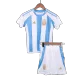 Kid's Argentina Home Soccer Jersey Kit(Jersey+Shorts) Copa America 2024 - Soccerdeal