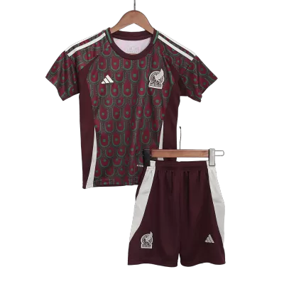 Kid's Mexico Home Soccer Jersey Kit(Jersey+Shorts) Copa America 2024 - Soccerdeal