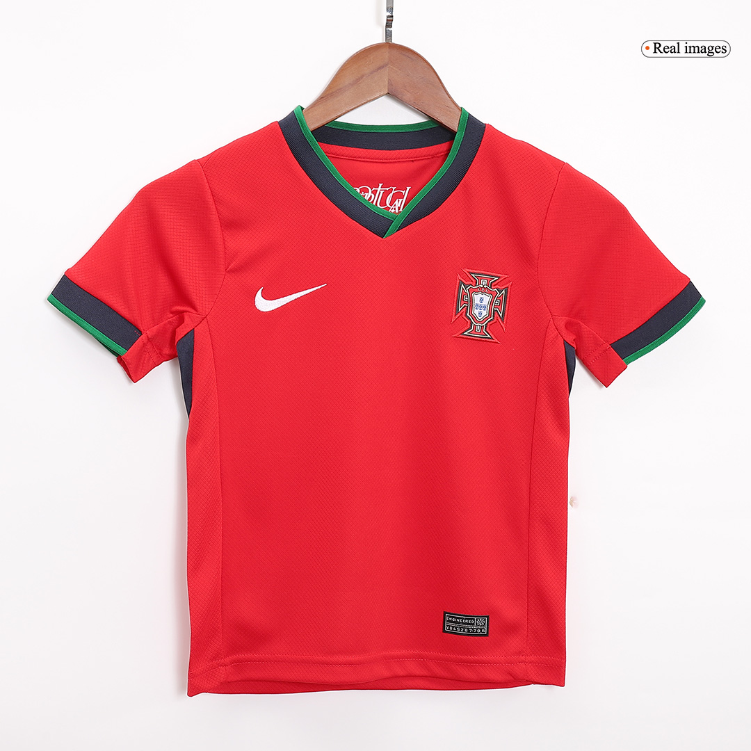 Kid's Portugal Home Soccer Jersey Kit(Jersey+Shorts) Euro - Soccerdeal