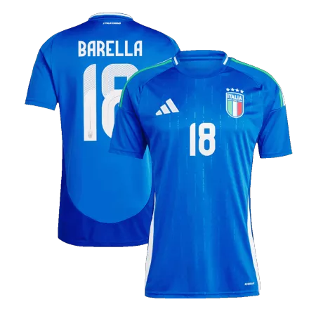 BARELLA #18 Italy Home Soccer Jersey Euro 2024 - soccerdeal