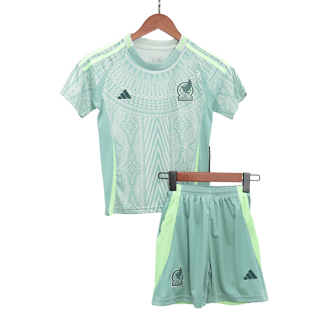 Kid's Mexico Away Soccer Jersey Kit(Jersey+Shorts) Copa America 2024