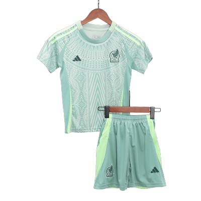 Kid's Mexico Away Soccer Jersey Kit(Jersey+Shorts) Copa America 2024 - Soccerdeal