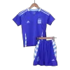 Kid's Argentina Away Soccer Jersey Kit(Jersey+Shorts+Socks) Copa America 2024 - Soccerdeal