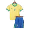 Kid's Brazil Home Soccer Jersey Kit(Jersey+Shorts+Socks) Copa America 2024 - Soccerdeal