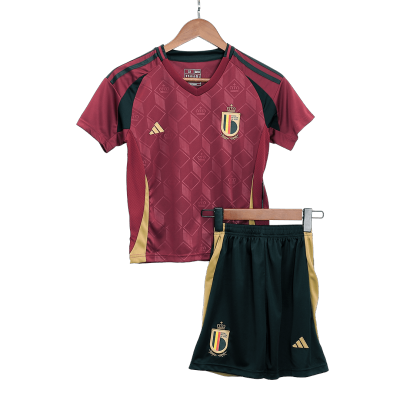 Kid's Belgium Home Soccer Jersey Kit(Jersey+Shorts) Euro 2024 - Soccerdeal