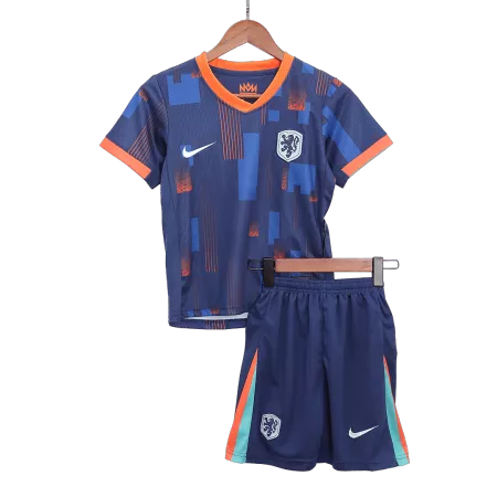 Kid's Netherlands Away Soccer Jersey Kit(Jersey+Shorts) Euro 2024 - soccerdeal