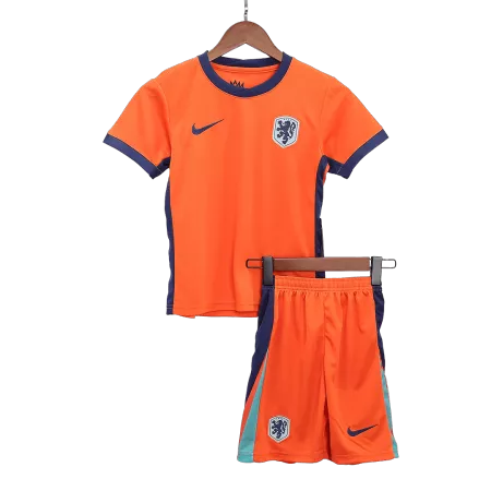 Kid's Netherlands Home Soccer Jersey Kit(Jersey+Shorts) Euro 2024 - soccerdeal