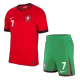 RONALDO #7 Portugal Home Soccer Jersey Kit(Jersey+Shorts) Euro 2024 - Soccerdeal