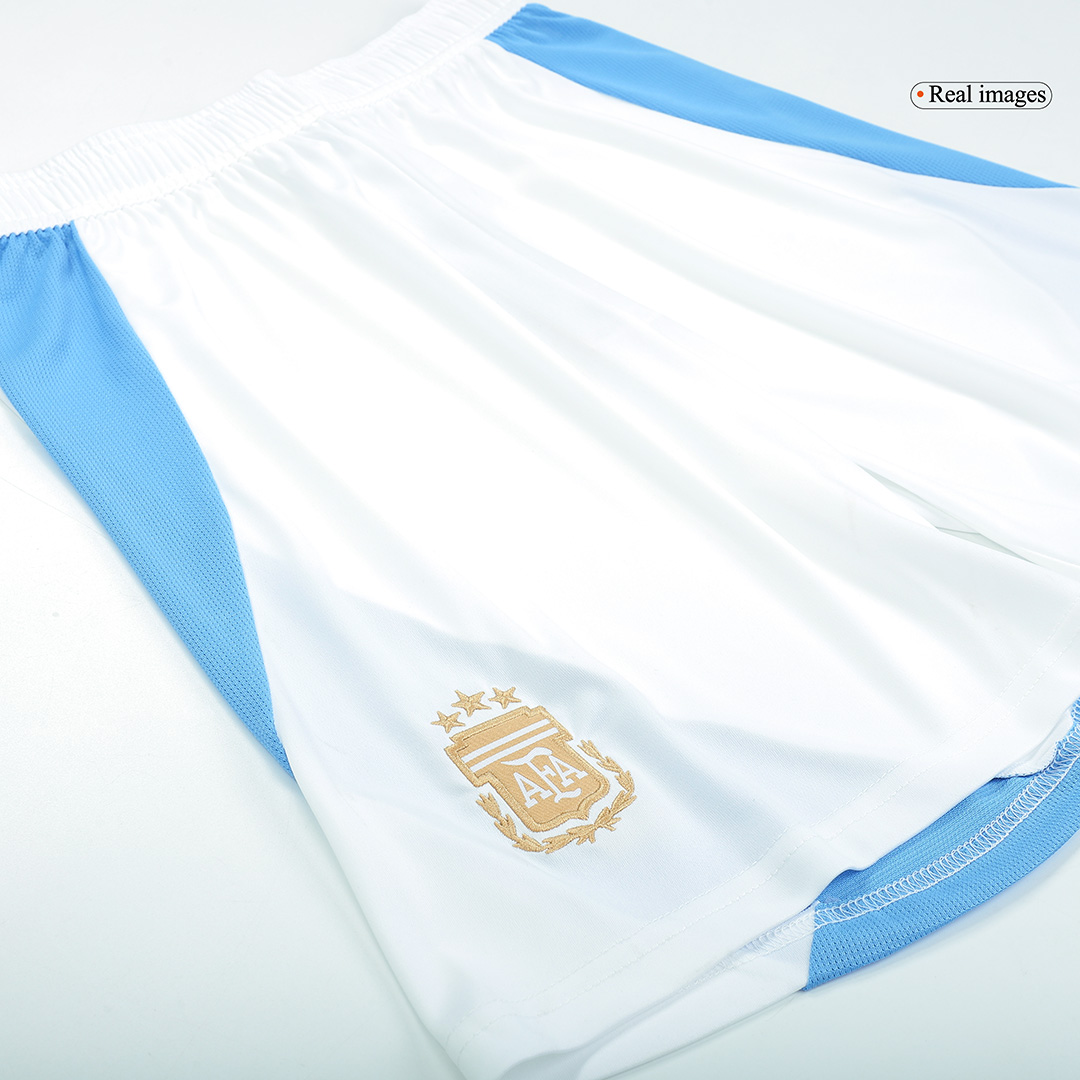 Argentina Home Soccer Shorts Copa America - Soccerdeal