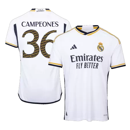 Authentic CAMPEONES #36 Real Madrid Home Soccer Jersey 2023/24 - Soccerdeal