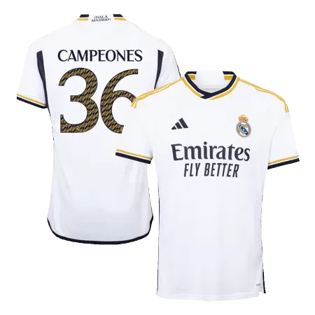 CAMPEONES #36 Real Madrid Home Soccer Jersey 2023/24 - Soccerdeal