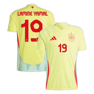 LAMINE YAMAL #19 Spain Away Soccer Jersey Euro 2024 - Soccerdeal