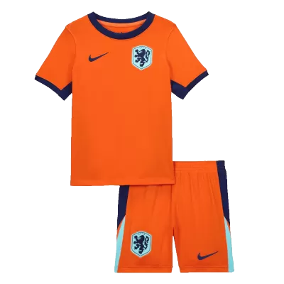 Kid's Netherlands Home Soccer Jersey Kit(Jersey+Shorts) Euro 2024 - Soccerdeal