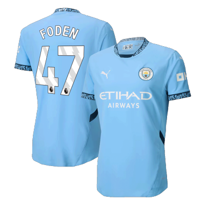 Authentic FODEN #47 Manchester City Home Soccer Jersey 2024/25 - Soccerdeal