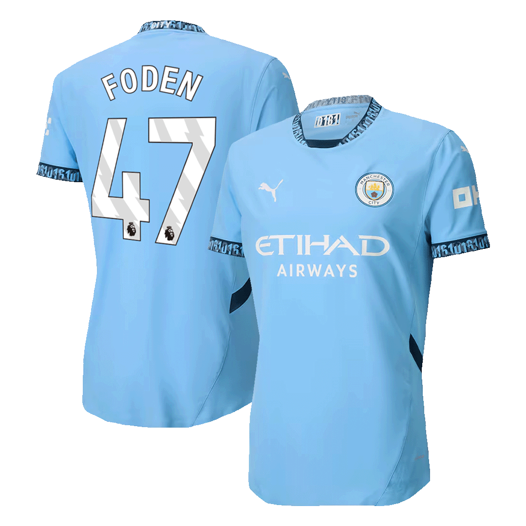 FODEN #47 Manchester City Home Soccer Jersey Player Version - Soccerdeal