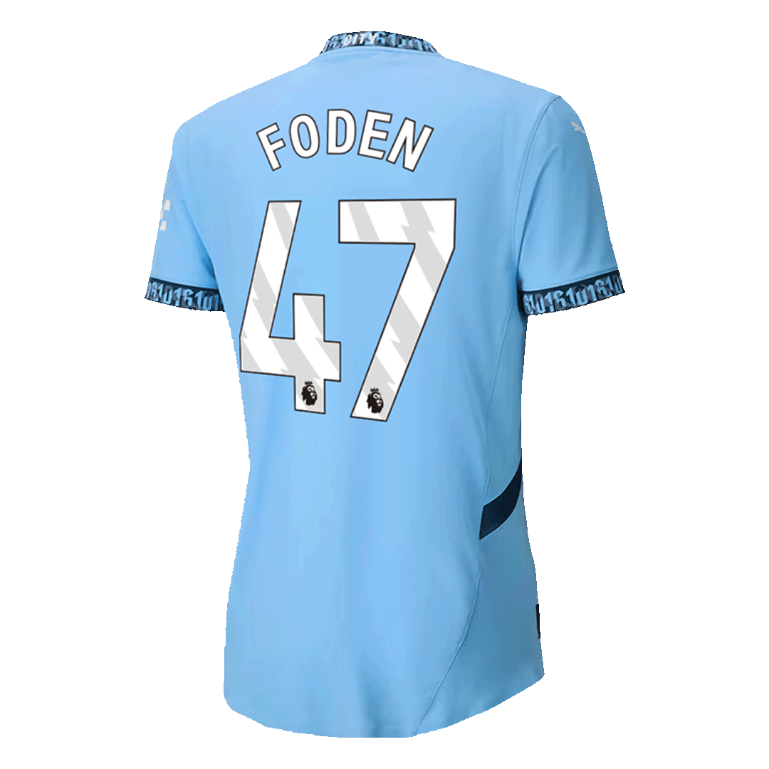 FODEN #47 Manchester City Home Soccer Jersey Player Version - Soccerdeal