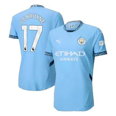 Authentic DE BRUYNE #17 Manchester City Home Soccer Jersey 2024/25 - Soccerdeal