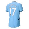 Authentic DE BRUYNE #17 Manchester City Home Soccer Jersey 2024/25 - Soccerdeal