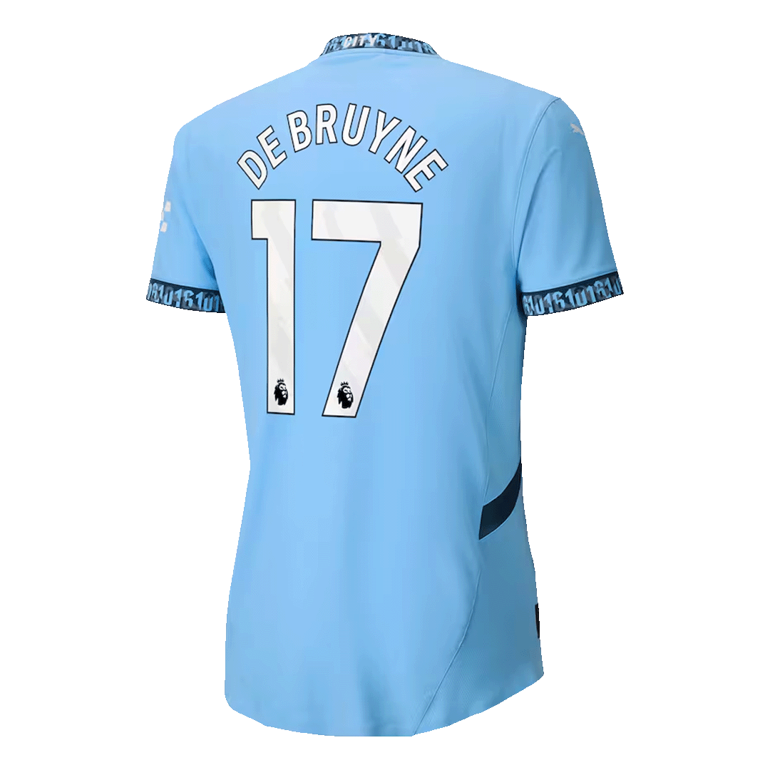 DE BRUYNE #17 Manchester City Home Soccer Jersey Player Version - Soccerdeal
