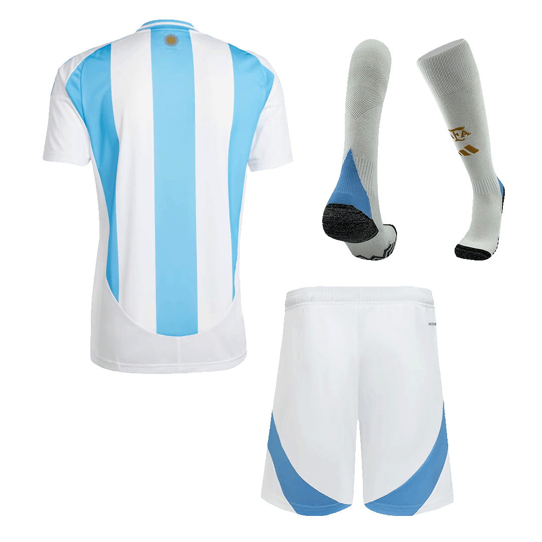 Argentina Home Soccer Jersey Kit(Jersey+Shorts+Socks) - Soccerdeal