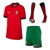 Kid's Portugal Home Soccer Jersey Kit(Jersey+Shorts+Socks) Euro 2024 - Soccerdeal