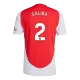 Authentic SALIBA #2 Arsenal Home Soccer Jersey 2024/25 - Soccerdeal