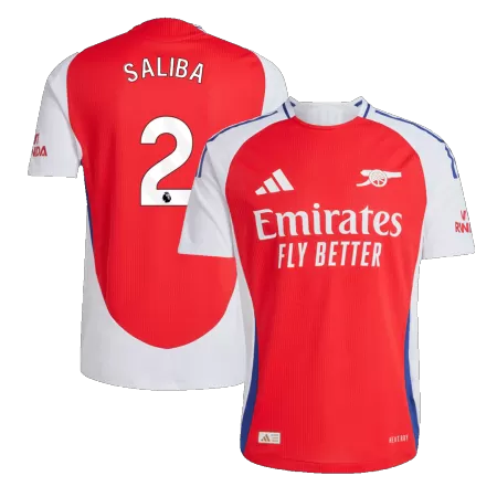Authentic SALIBA #2 Arsenal Home Soccer Jersey 2024/25 - Soccerdeal
