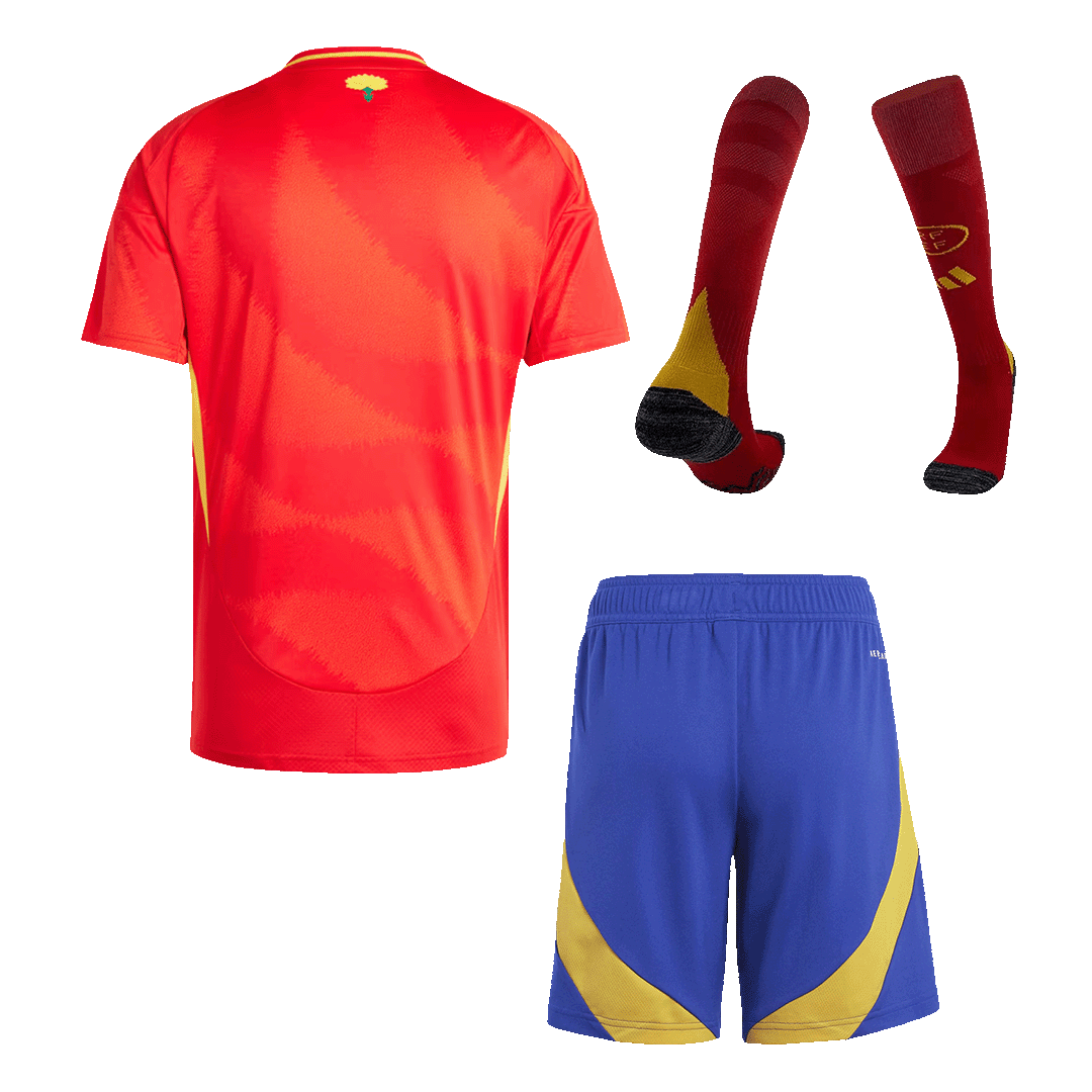 Spain Home Soccer Jersey Kit(Jersey+Shorts+Socks) Euro - Soccerdeal