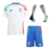 Kid's Italy Away Soccer Jersey Kit(Jersey+Shorts+Socks) Euro 2024 - Soccerdeal